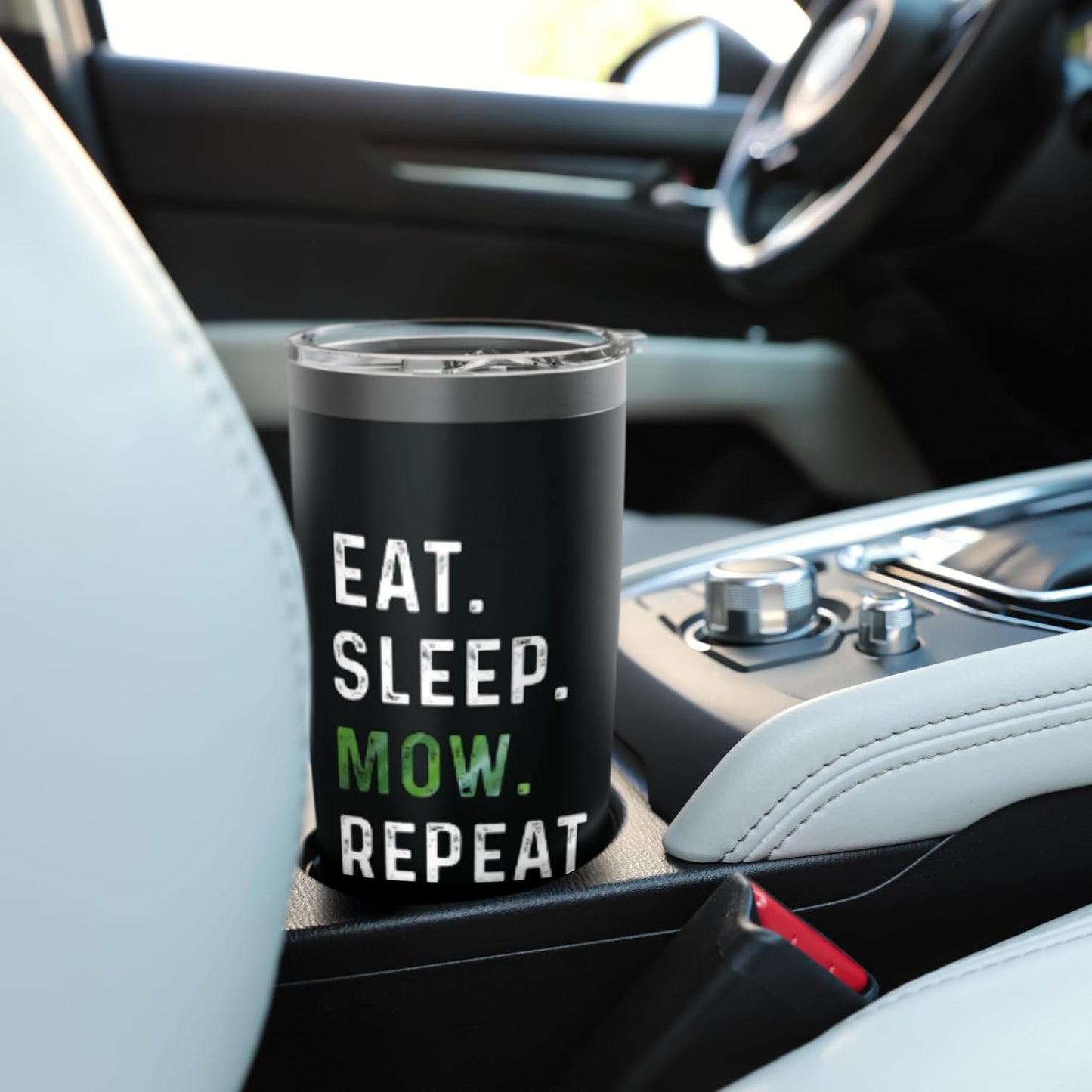 Eat Sleep Mow Repeat Lawnmower Funny Lawn Care Men Grass Cut Stainless Steel Insulated Tumbler