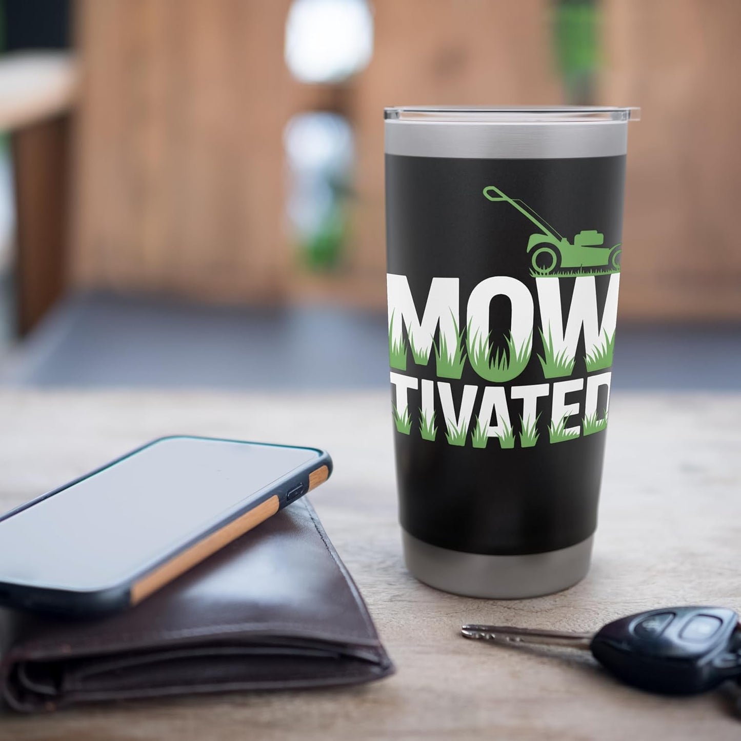 Lawn Mower Mowtivated Yard Care Junkie Landscaping Lovers Stainless Steel Insulated Tumbler