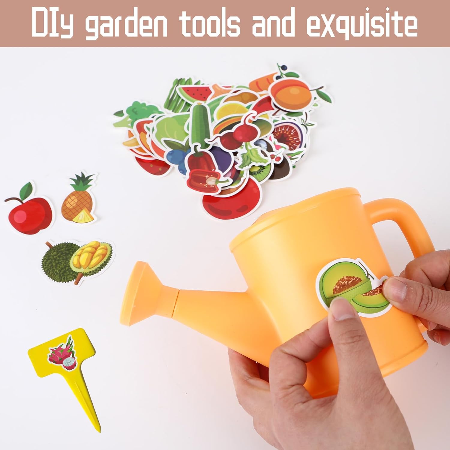 Kids Gardening Set, Kids Gardening Tools with Watering Can, Shovel, Ra