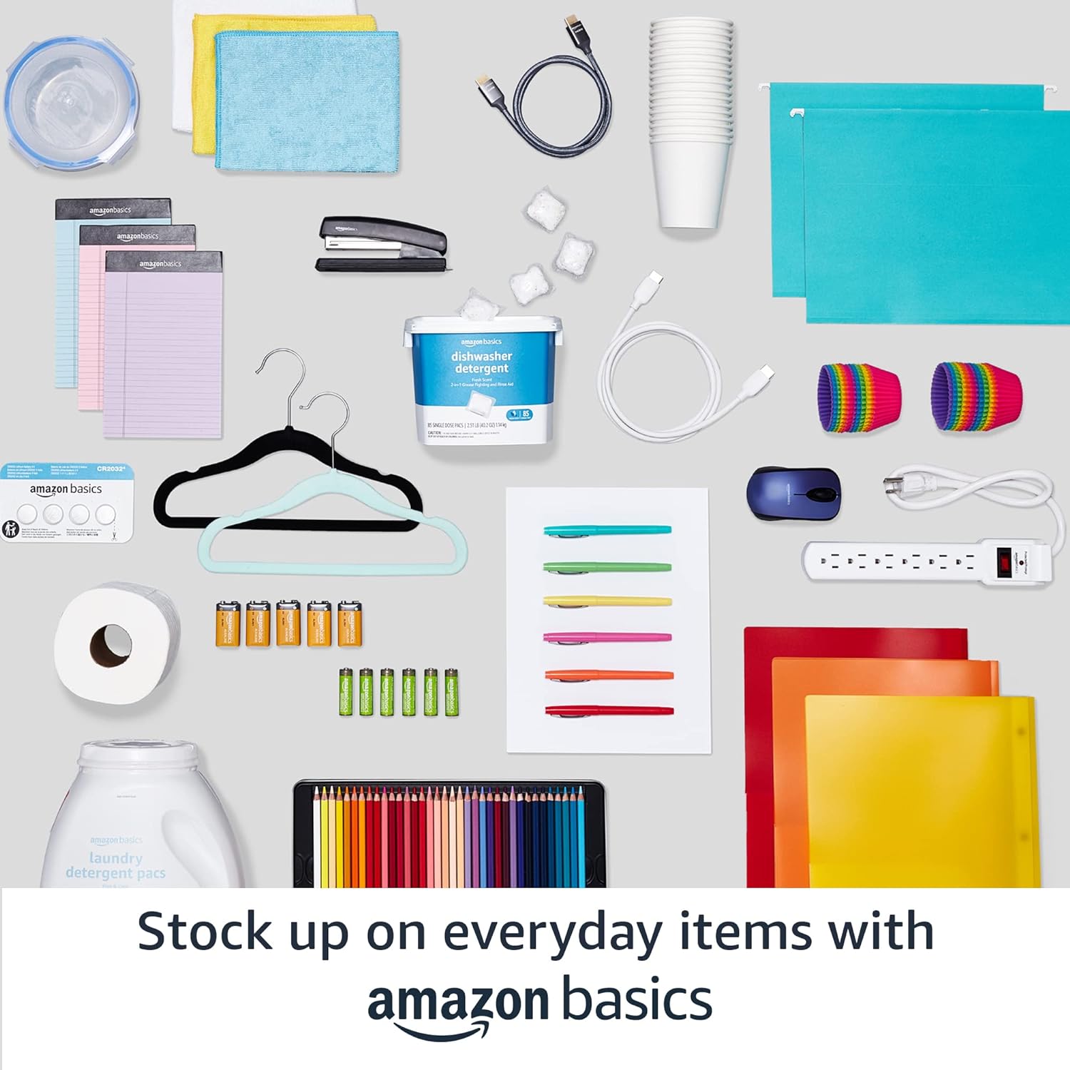 Amazon Basics Kids Velvet, Space Saving, Non-Slip Clothes Hangers for 