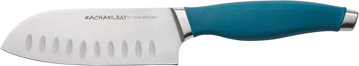 Rachael Ray Cutlery Japanese Stainless Steel Knives Set with Sheaths, 