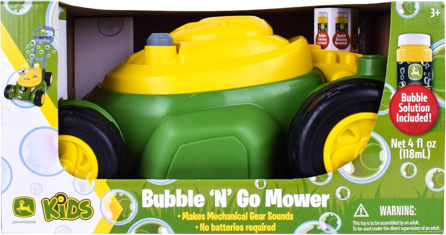 John Deere Bubble Lawn Mower for Toddlers, Bubble Blowing Machines, In