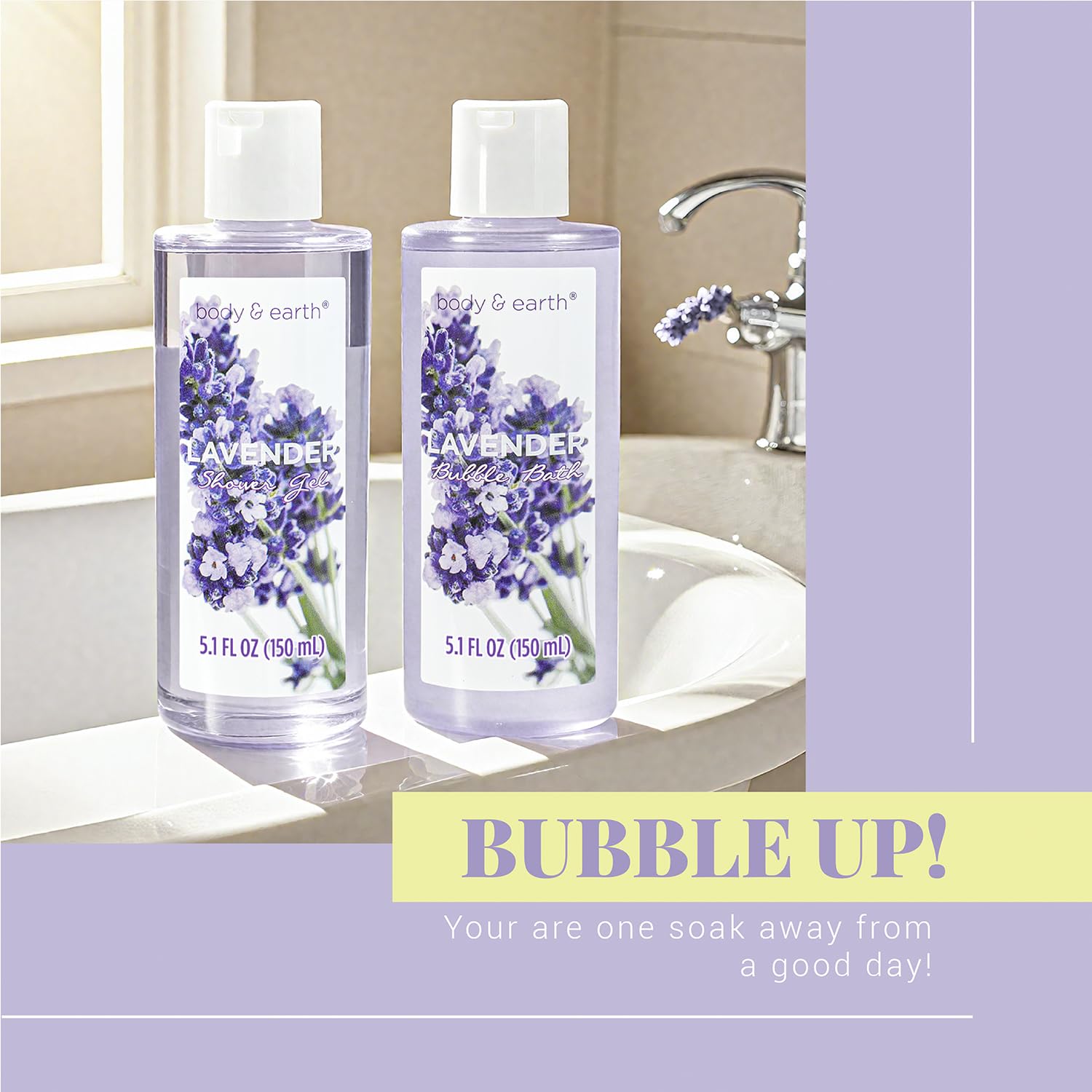 BODY & EARTH Spa Gift Baskets for Women 11pcs Lavender Gift Sets with 