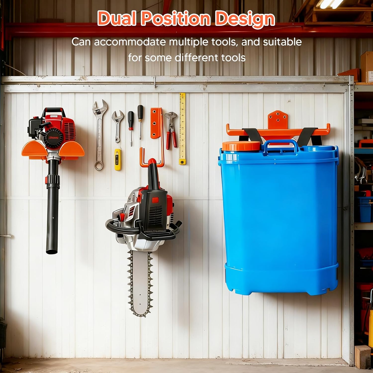 3 Pack Chainsaw Holder, Weed Eater Hanger, Backpack Blower Rack, Thick