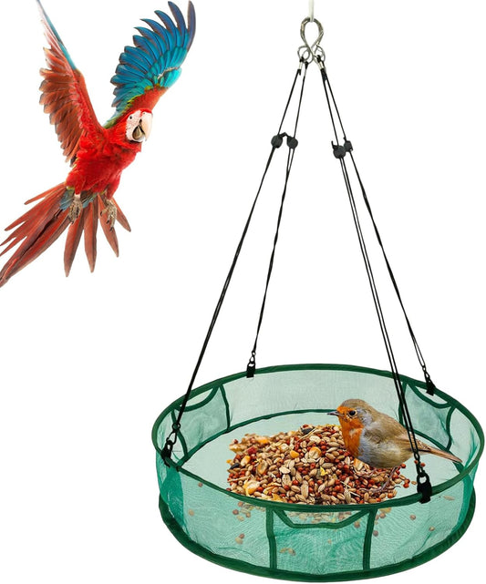 Bird Feeder, Weatherproof Food Holder, Adjustable Hanger Bird Feeder for Hummingbirds Chickadees Finches, Outdoor Accessory for Garden Yard Patio Porch Pathway Tree Balcony