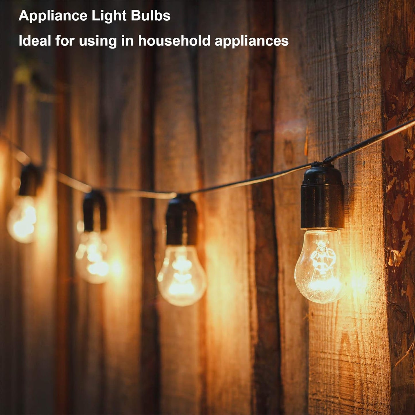 Oven Light Bulb 40 Watt Appliance Light Bulb, High Temperature 300 Degree Resistant Appliance Bulb for Oven, Stove, Refrigerator, Microwave E26 Medium Base, A15 2-Pack