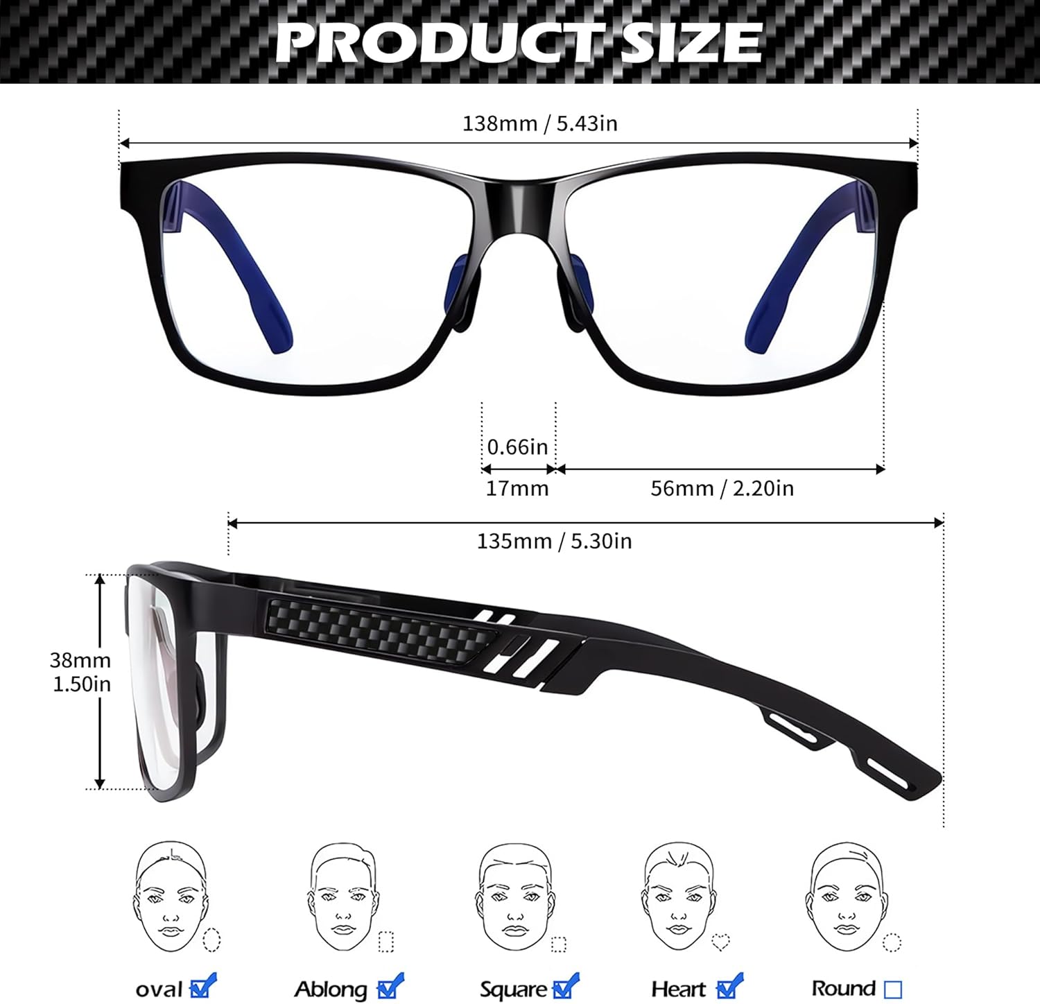 ANYLUV Blue Light Blocking Glasses Men Computer Gaming Glasses Lightwe