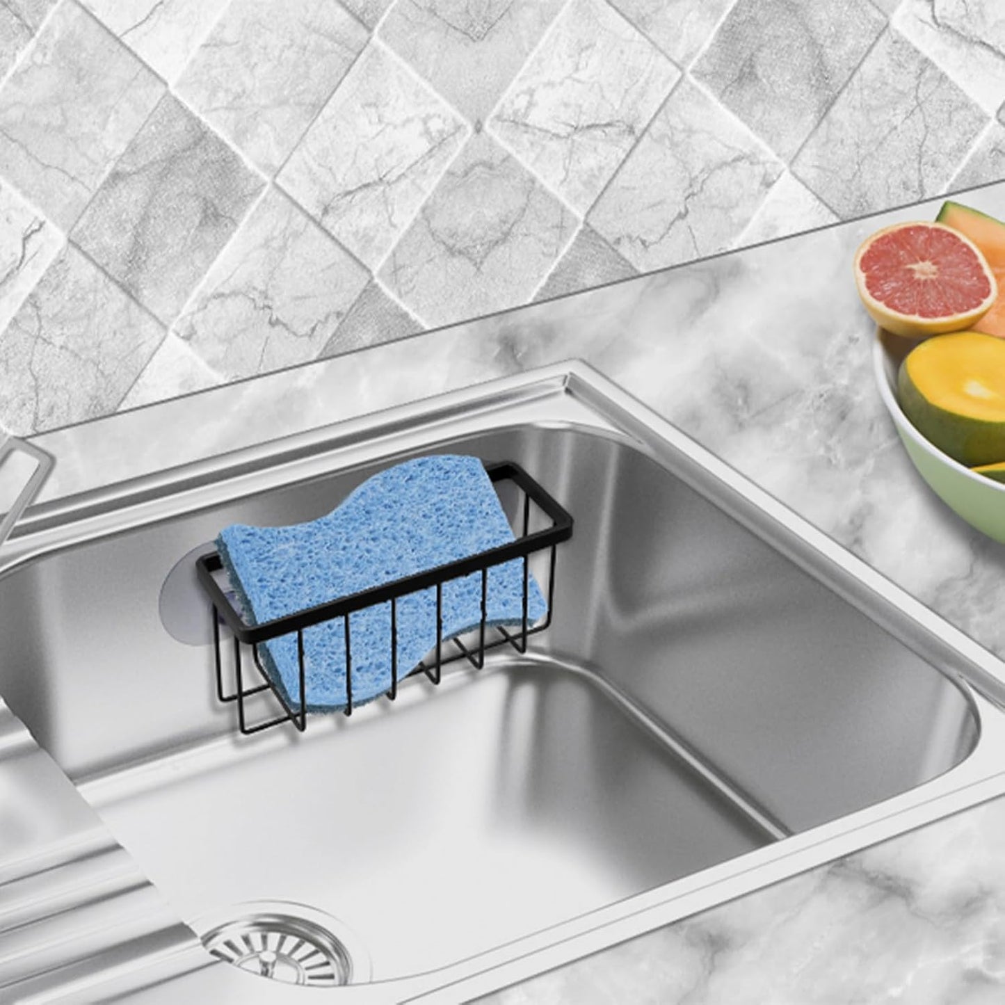 Sponge Holder for Kitchen Sink Suction,Kitchen Sink Sponge Holder,Sink