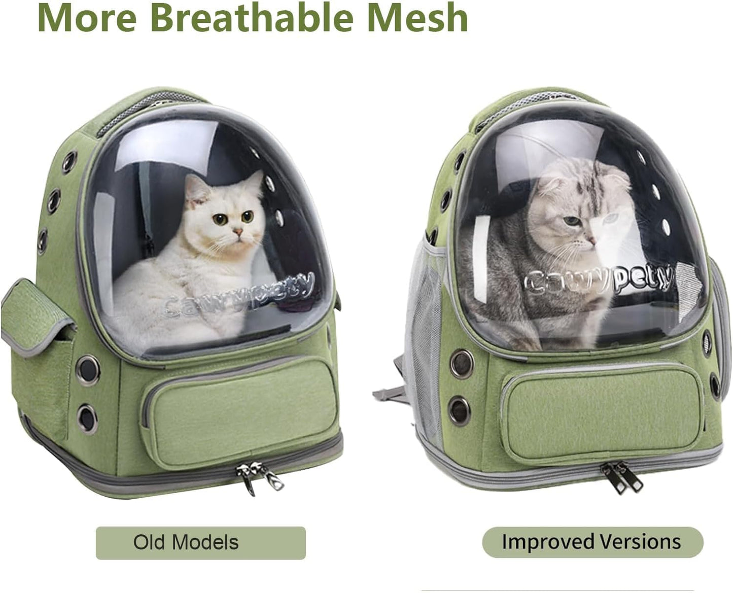 Cat Backpack Carrier, Breathable Cat Carrier Large Space Bubble Pet Ba