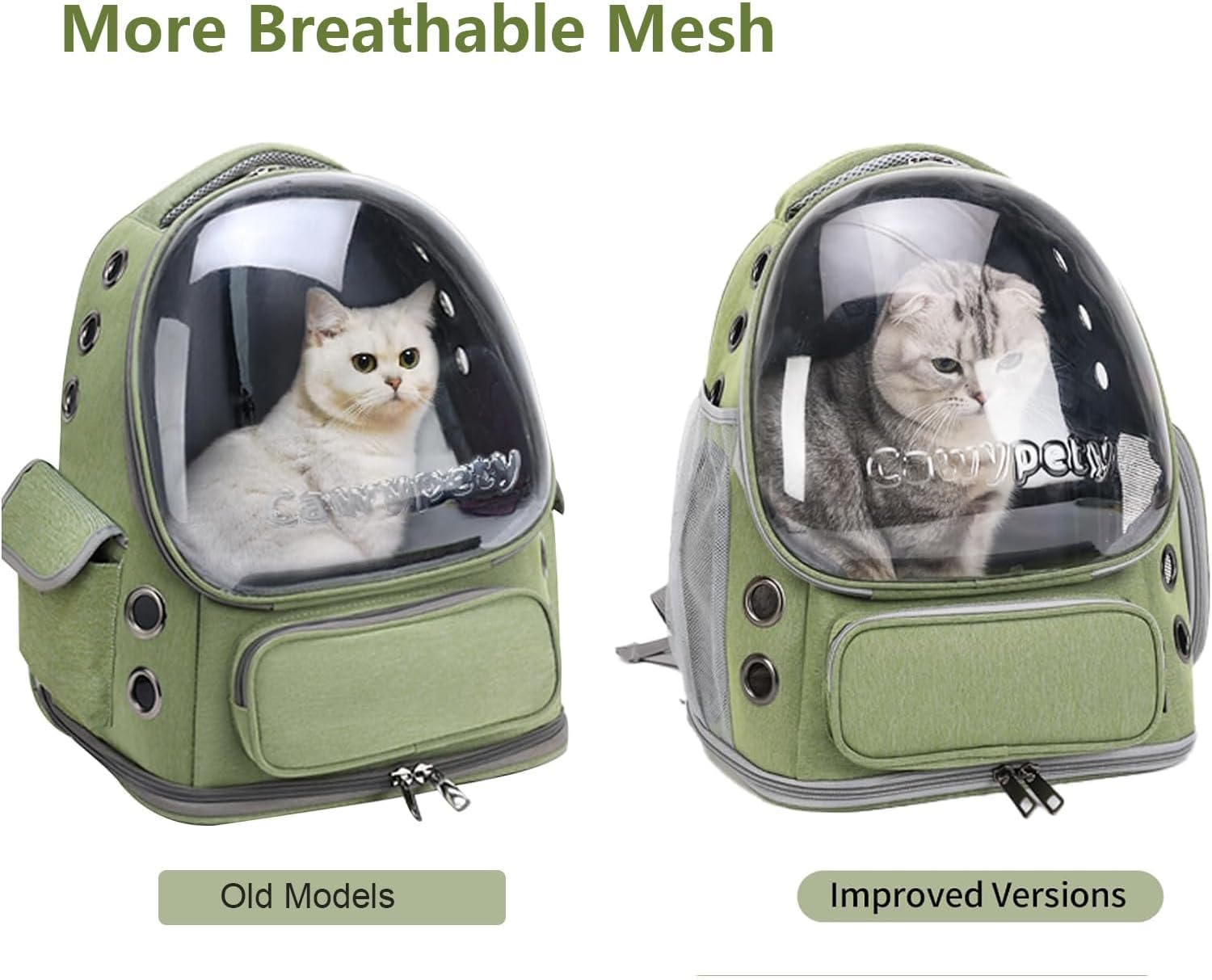 Cat Backpack Carrier, Breathable Cat Carrier Large Space Bubble Pet Ba