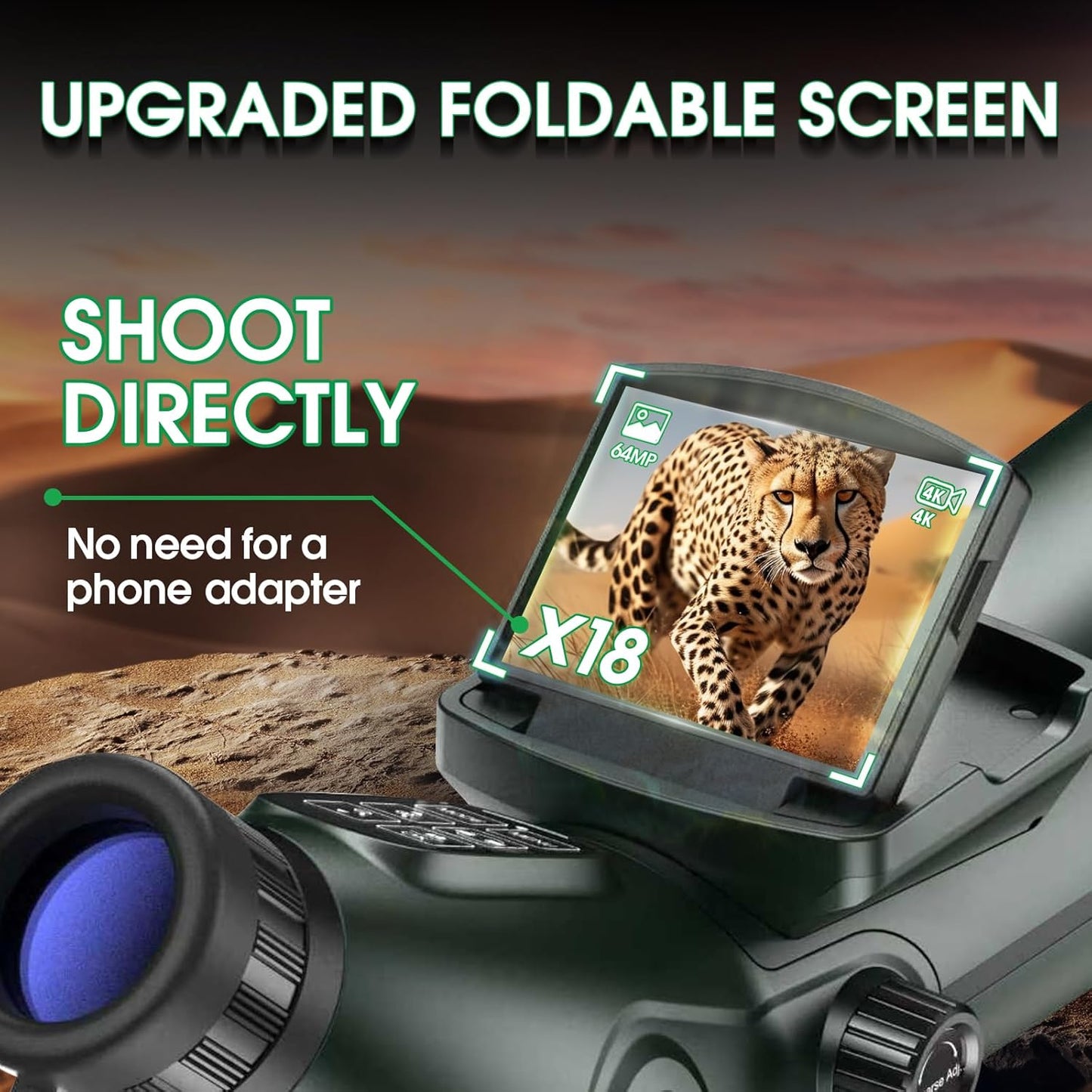 Digital Spotting Scope with Screen Portable Auto-Focus Electronic 4K S