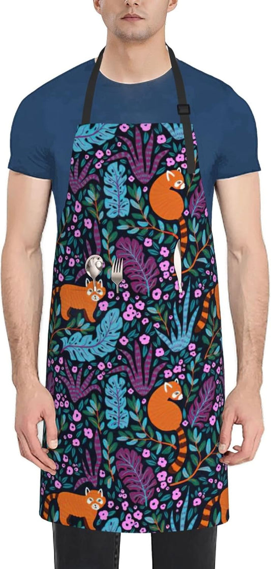Cat Print print Waterproof apron with pocket adjustable cooking apron for adult kitchen bibs to bake