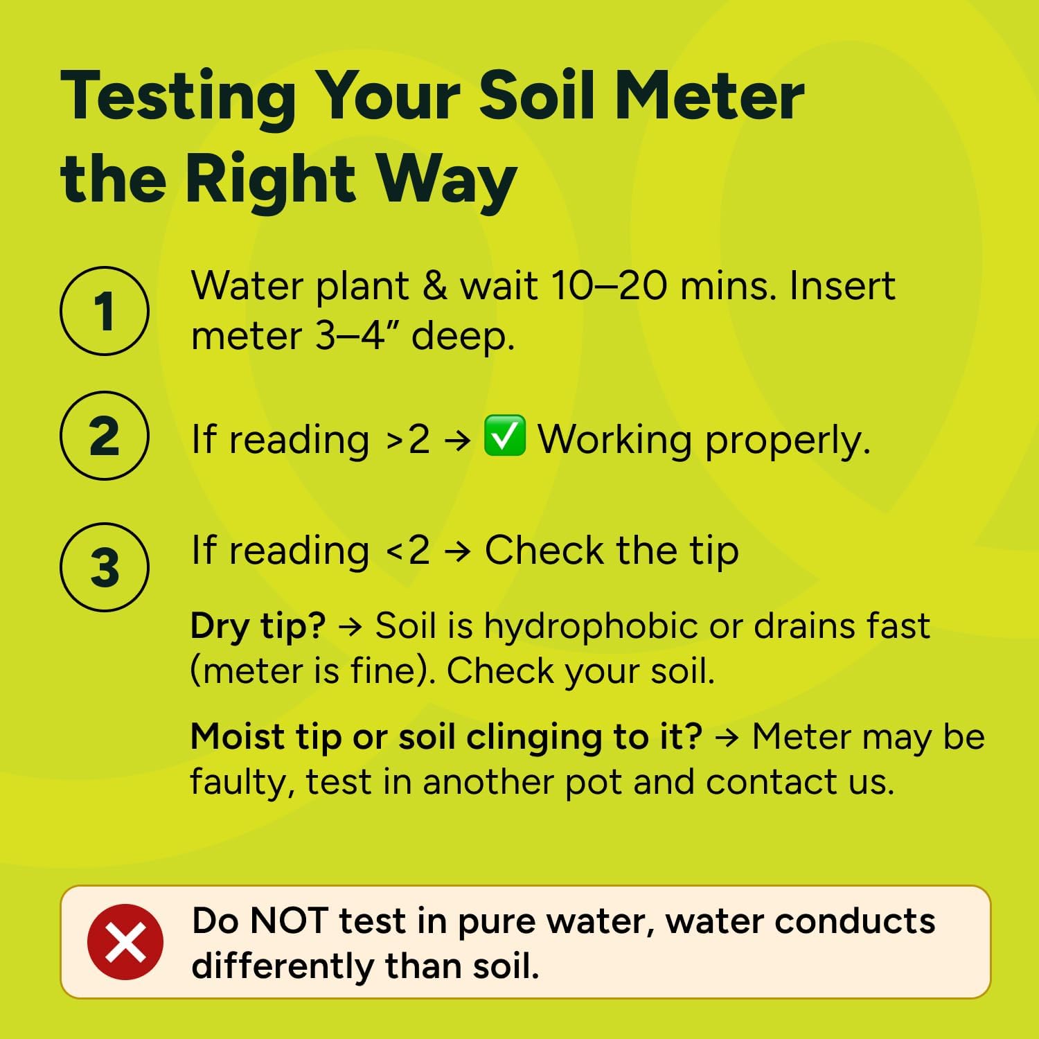 GROWIT Plant Moisture Meter - Accurately Tells You When to Water Your 