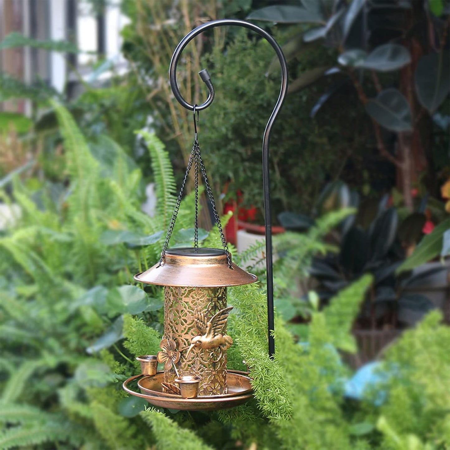 Iron Bird Feeders Hummingbirds Feeders Hummingbirds Water Bottle Solar Bird Feeders Outdoors Hangings Squirrels Proof