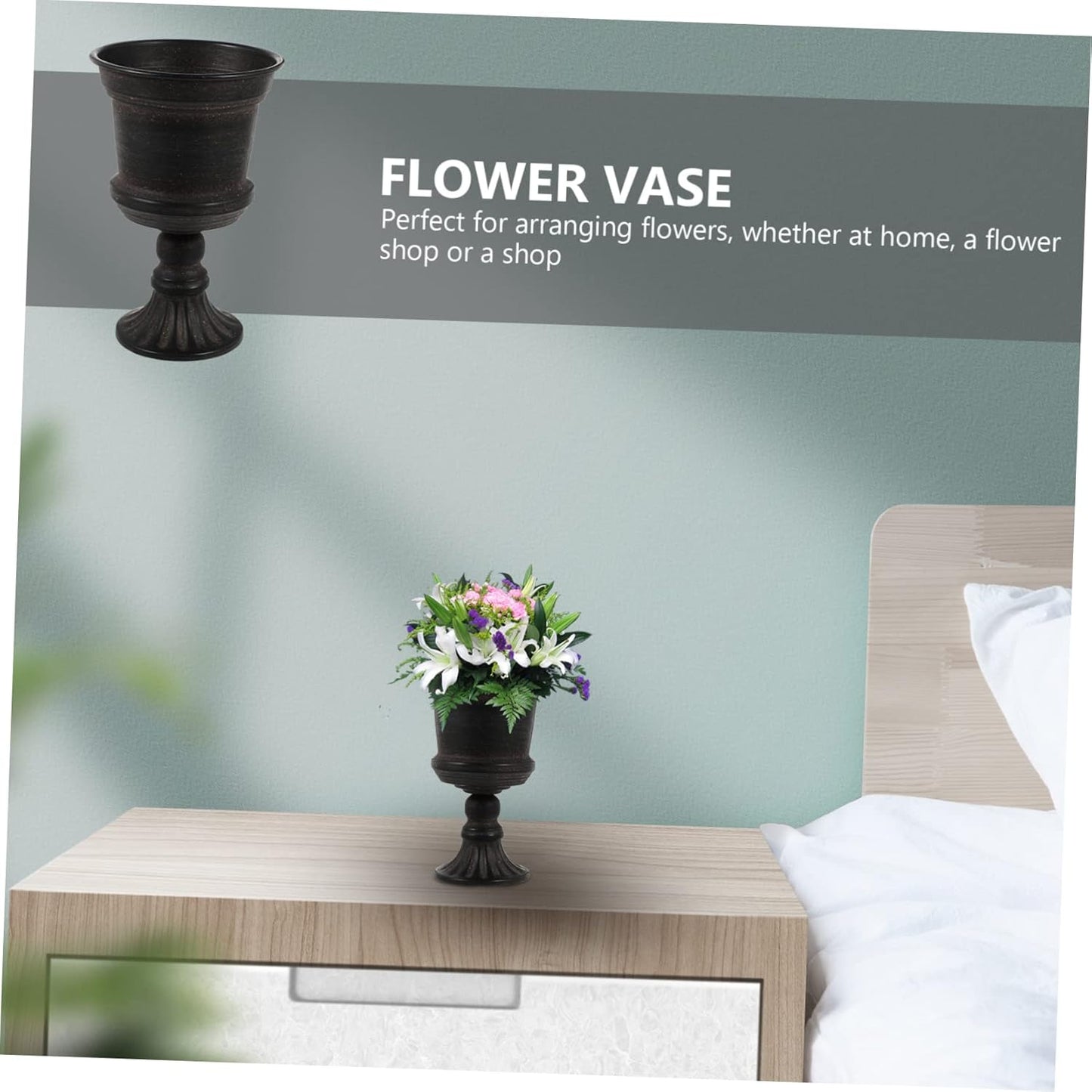 BESTOYARD 1pc Art Flower Vase for Home Office Wedding Decor Rustic Metal Flowerpot for Centerpieces Elegant Gardening Planter for Use