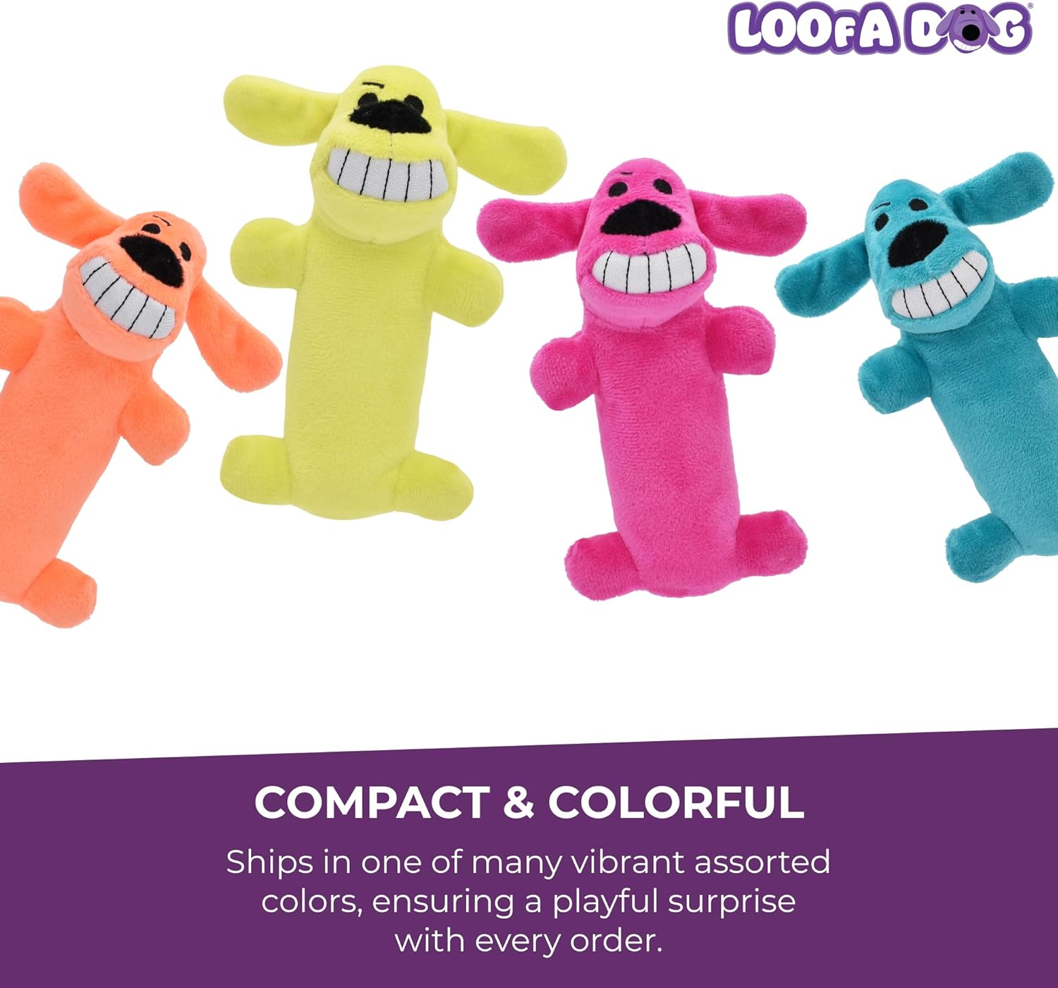 Multipet Original Loofa Dog Plush Toy - Squeaky Toy for All Dogs - Ext