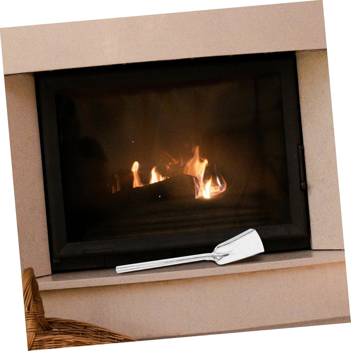 PRETYZOOM Metal Fireplace Ash Shovel Charcoal Scoop for BBQ Garden Soi