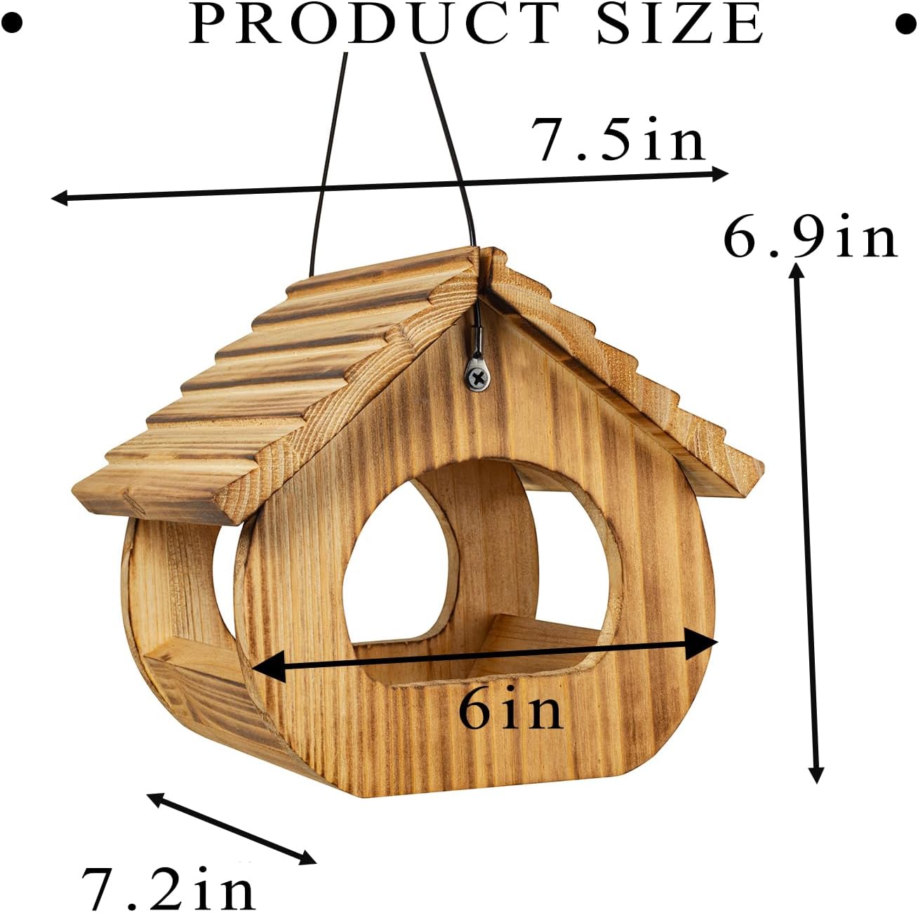 BalterFF Bird Feeders for Outdoors,Wooden Unique Seed Sunflower Food F