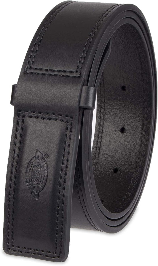 Dickies Men's Leather Mechanic No-Scratch Work Belt - Buckleless, Snap