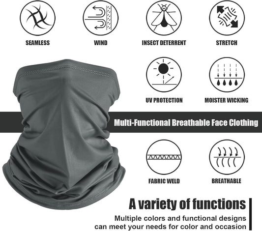 Geyoga 6 Pieces Summer UV Protection Cooling Neck Gaiter Face Clothing