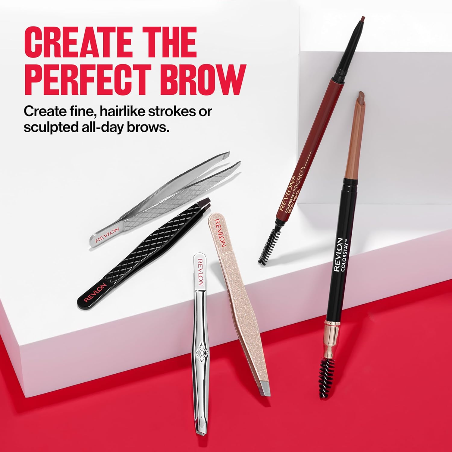 Revlon Expert Slant Tweezer, High Precision For an Easy Hair Removal, 