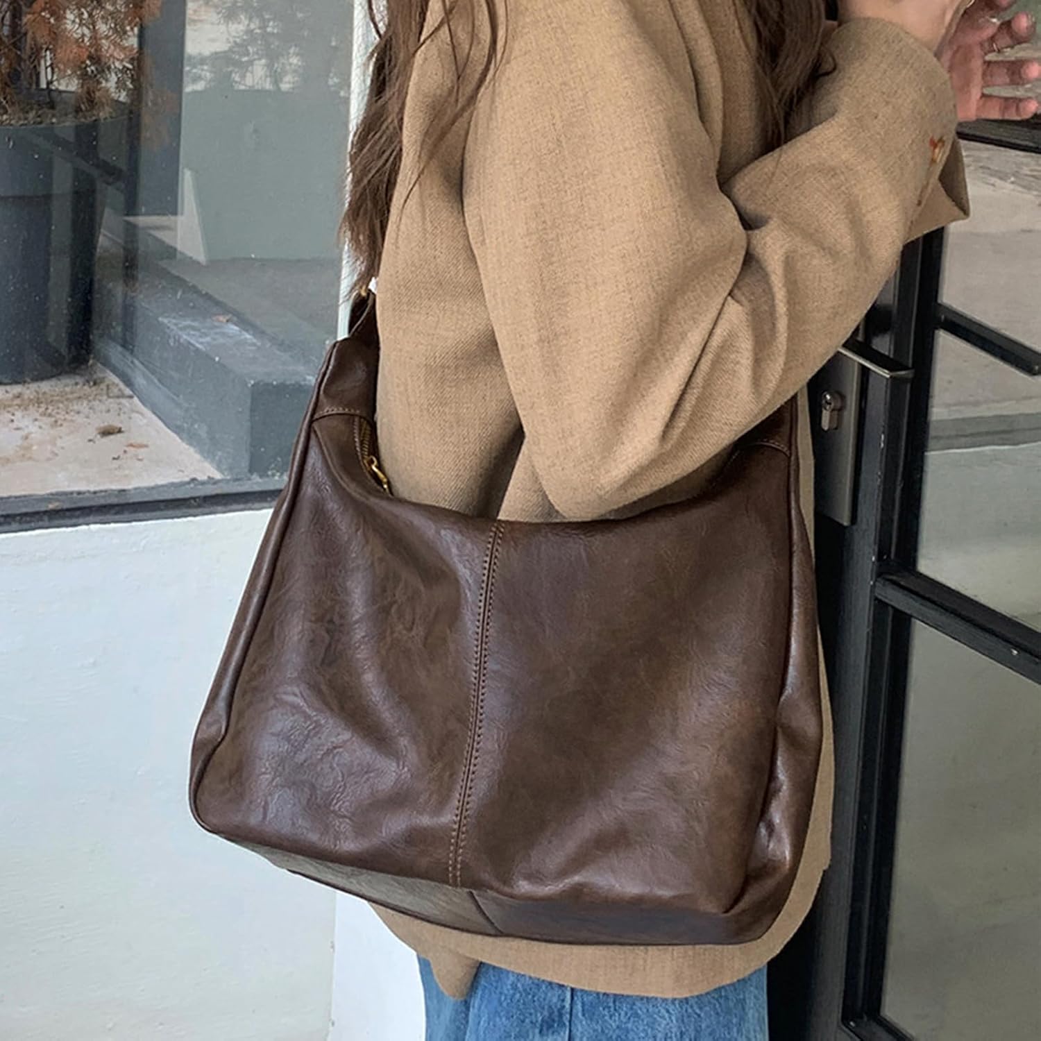 celestina Hobo Bags for Women, Ultra Soft Foldable Vegan Leather Shoul