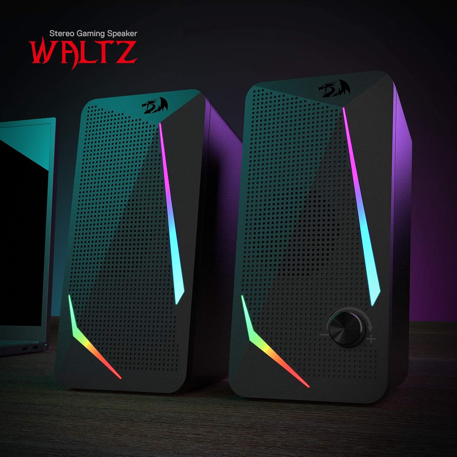 Redragon GS510 RGB Desktop Speakers, 2.0 Channel PC Computer Speaker w