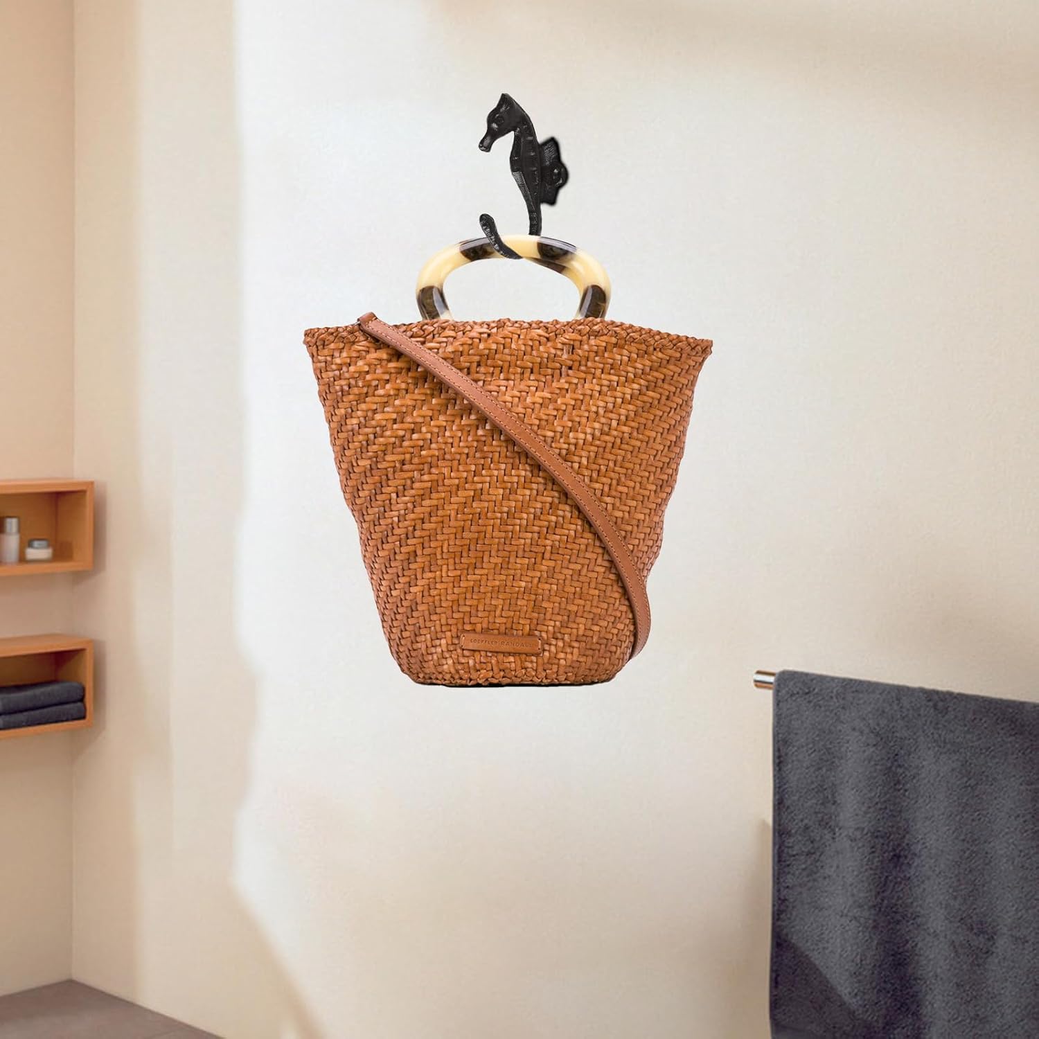 BRASSTAR Cast Iron Seahorse Shape Wall Hooks Coat Rack Hangers Rustic 