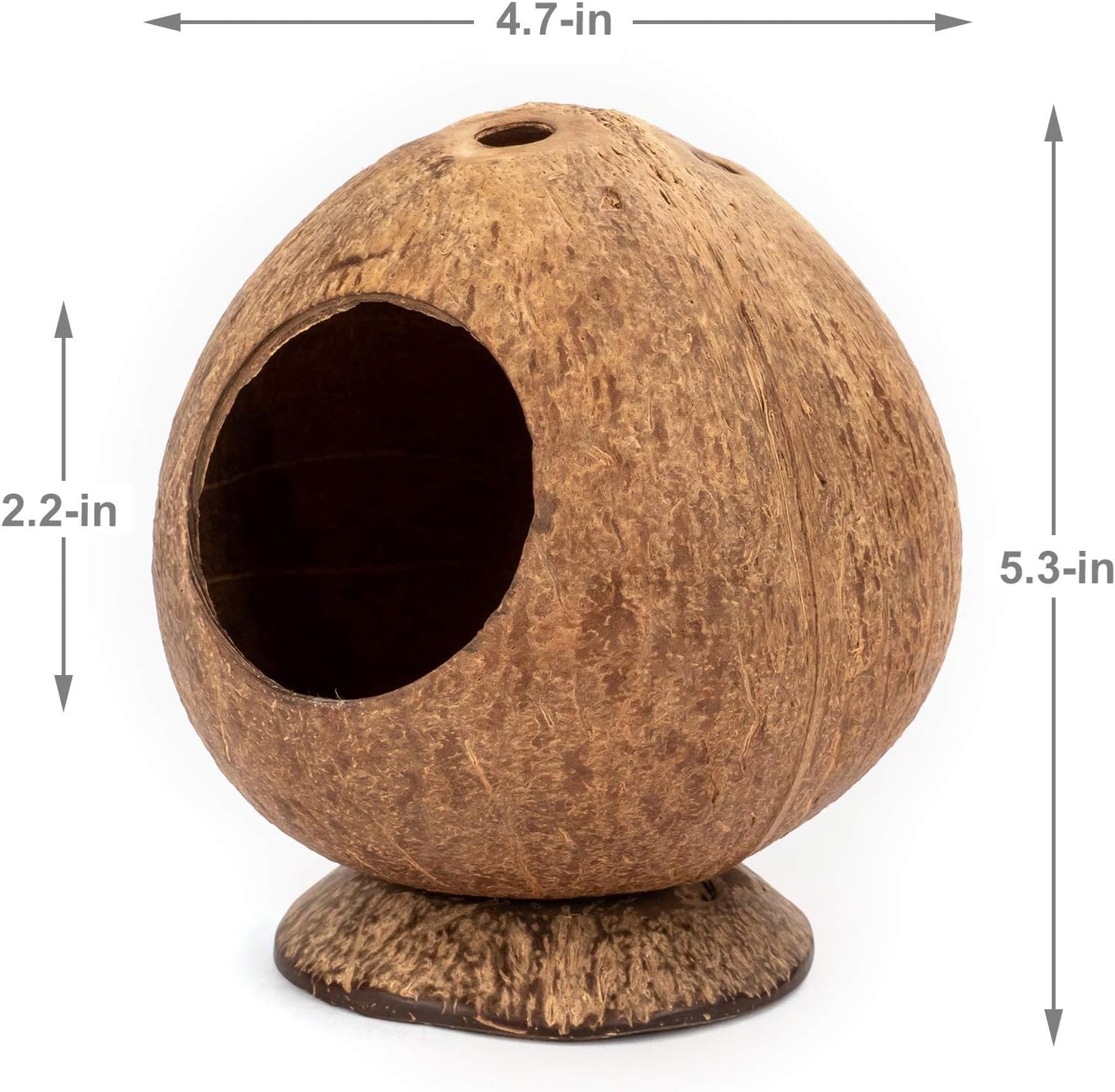 andwe Coconut Hut Hamster House Bed for Gerbils Mice Small Animal Cage