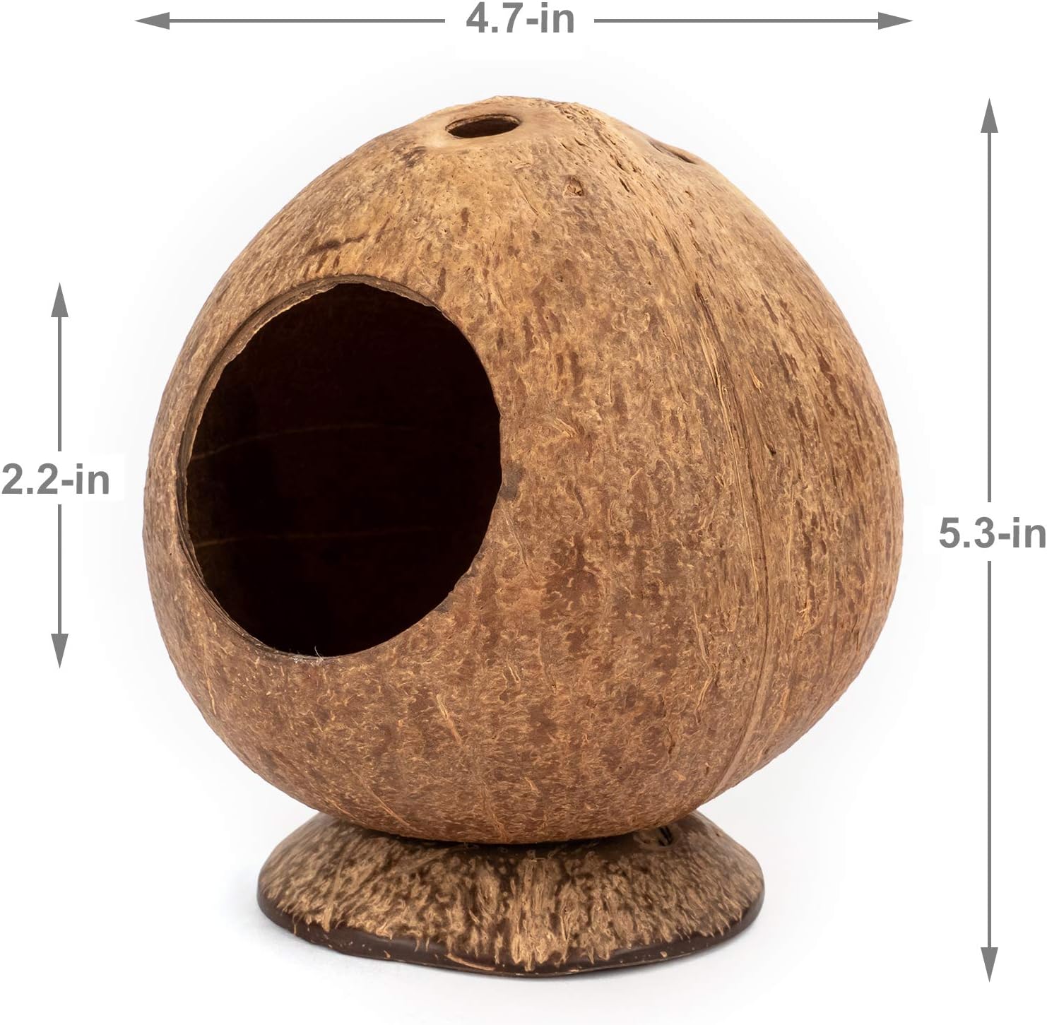 andwe Coconut Hut Hamster House Bed for Gerbils Mice Small Animal Cage
