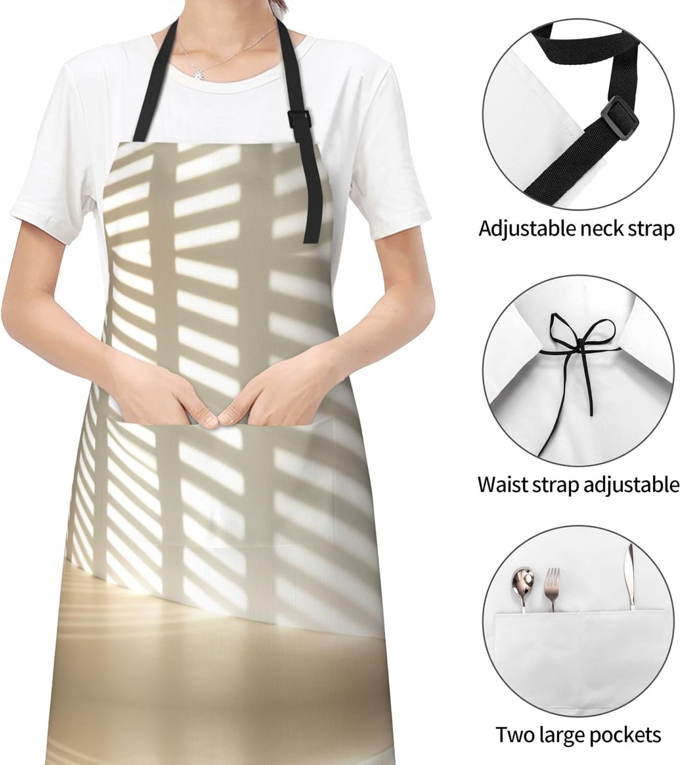 Stripe Don't Kill My Vibe print Waterproof apron with pocket adjustable cooking apron for adult kitchen bibs to bake