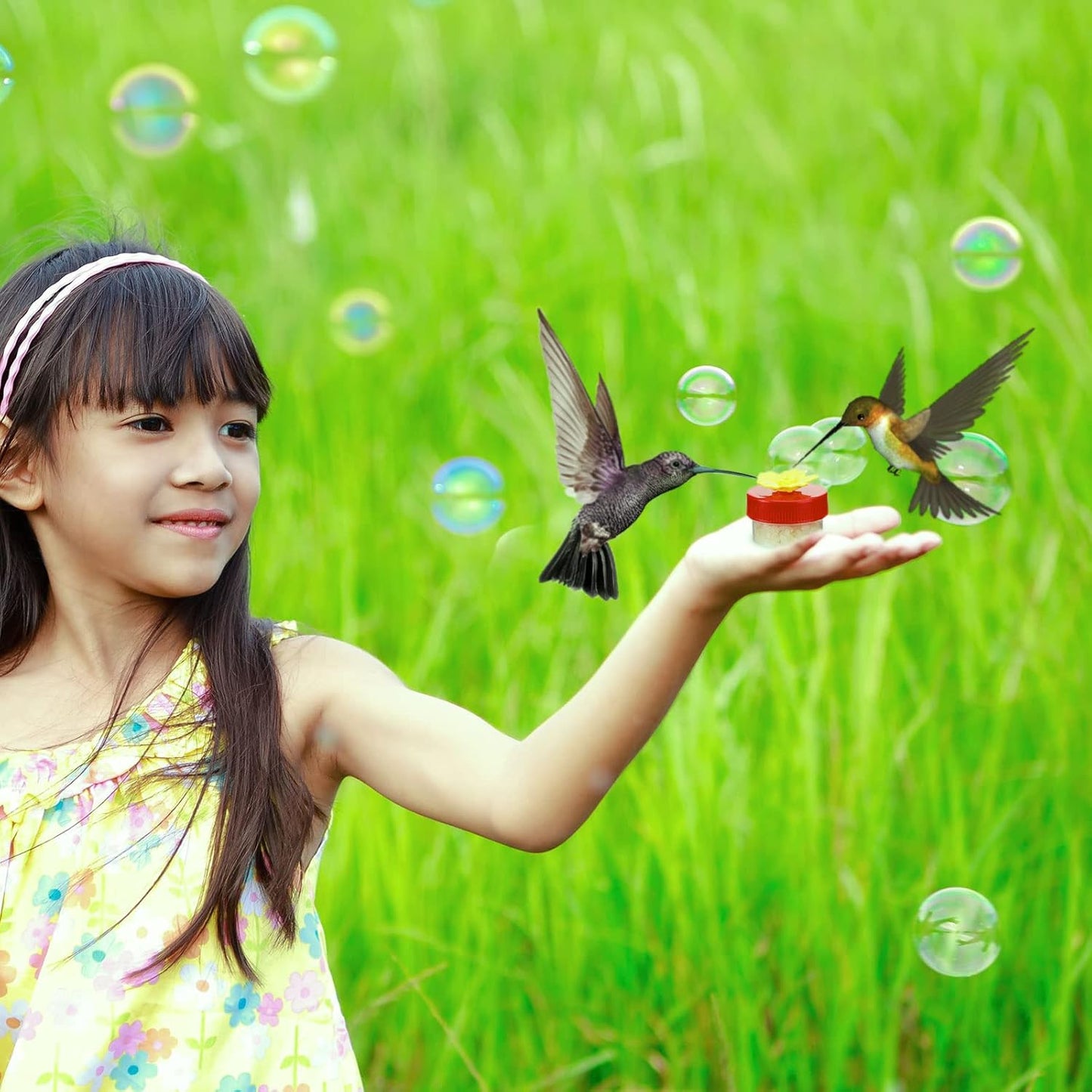 8 Pcs Hummingbird Feeder Handheld Window Flower Mini Hand Held Humming