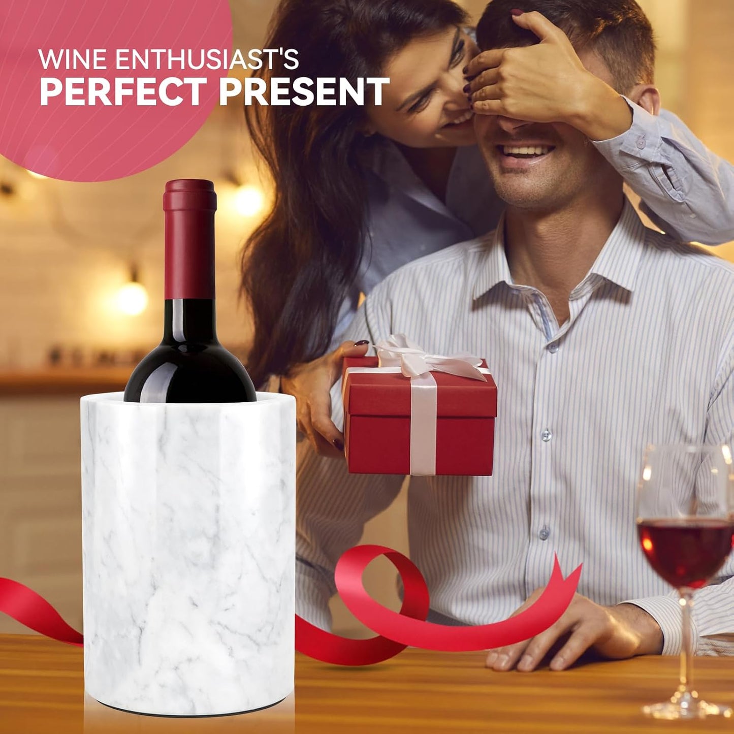 Marble Wine Chiller for Bottle,Wine Chiller Bucket,Wine Cooler Bucket 