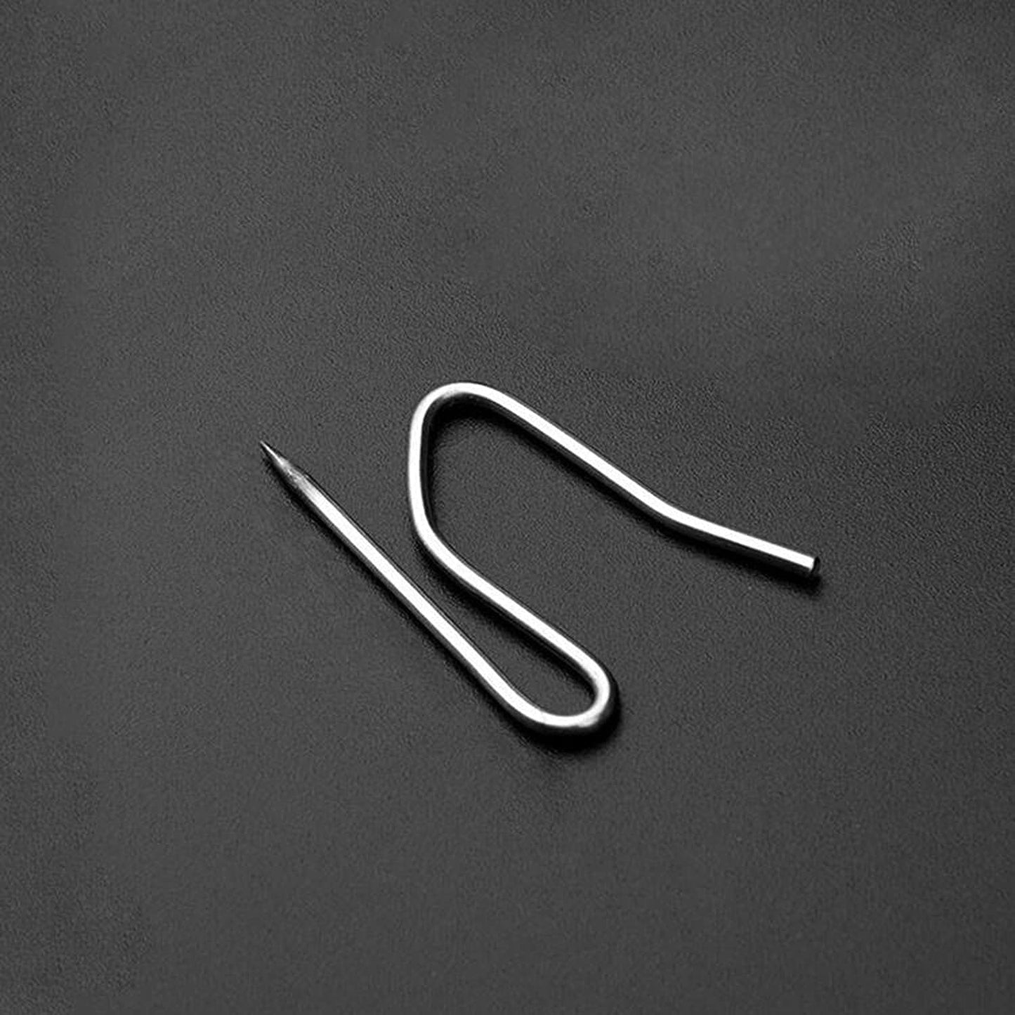 1.2 Inches Curtain Hooks, Sopito 58pcs Metal Drapery Pin and Hook for Door Window Shower Curtain, Silver White