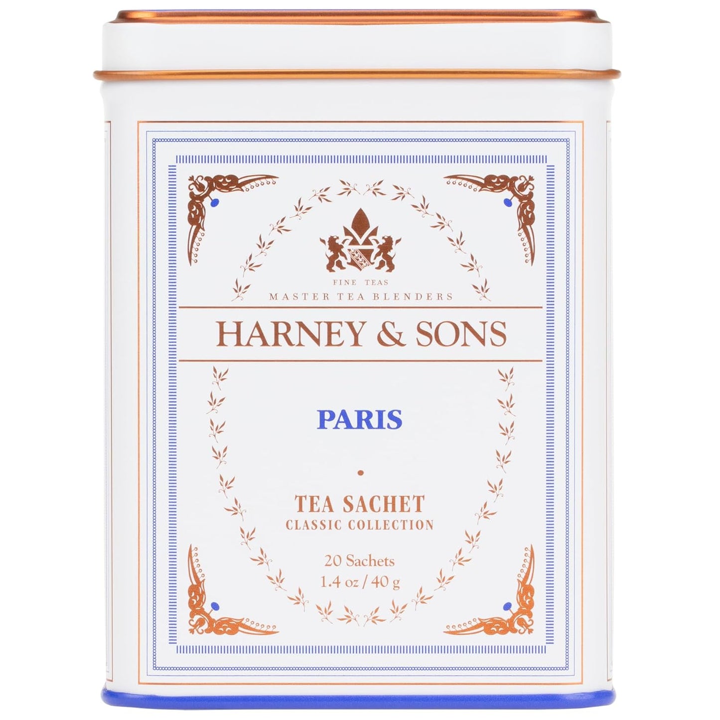 Harney & Sons Paris Black Tea – 20 Sachets | Fruity Vanilla & Caramel Blend with Hint of Lemony Bergamot