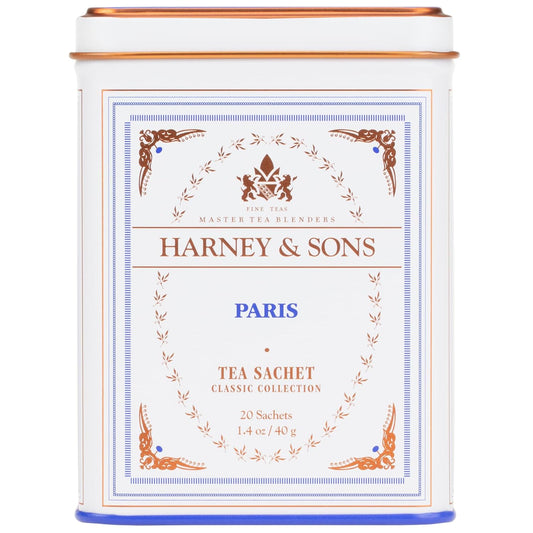 Harney & Sons Paris Black Tea – 20 Sachets | Fruity Vanilla & Caramel Blend with Hint of Lemony Bergamot