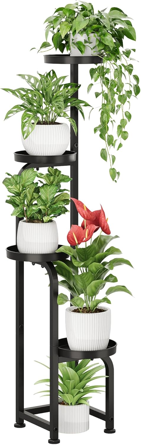 Bamworld Tall Plant Stand Indoor Outdoor, Corner Metal Flower Pot Stan