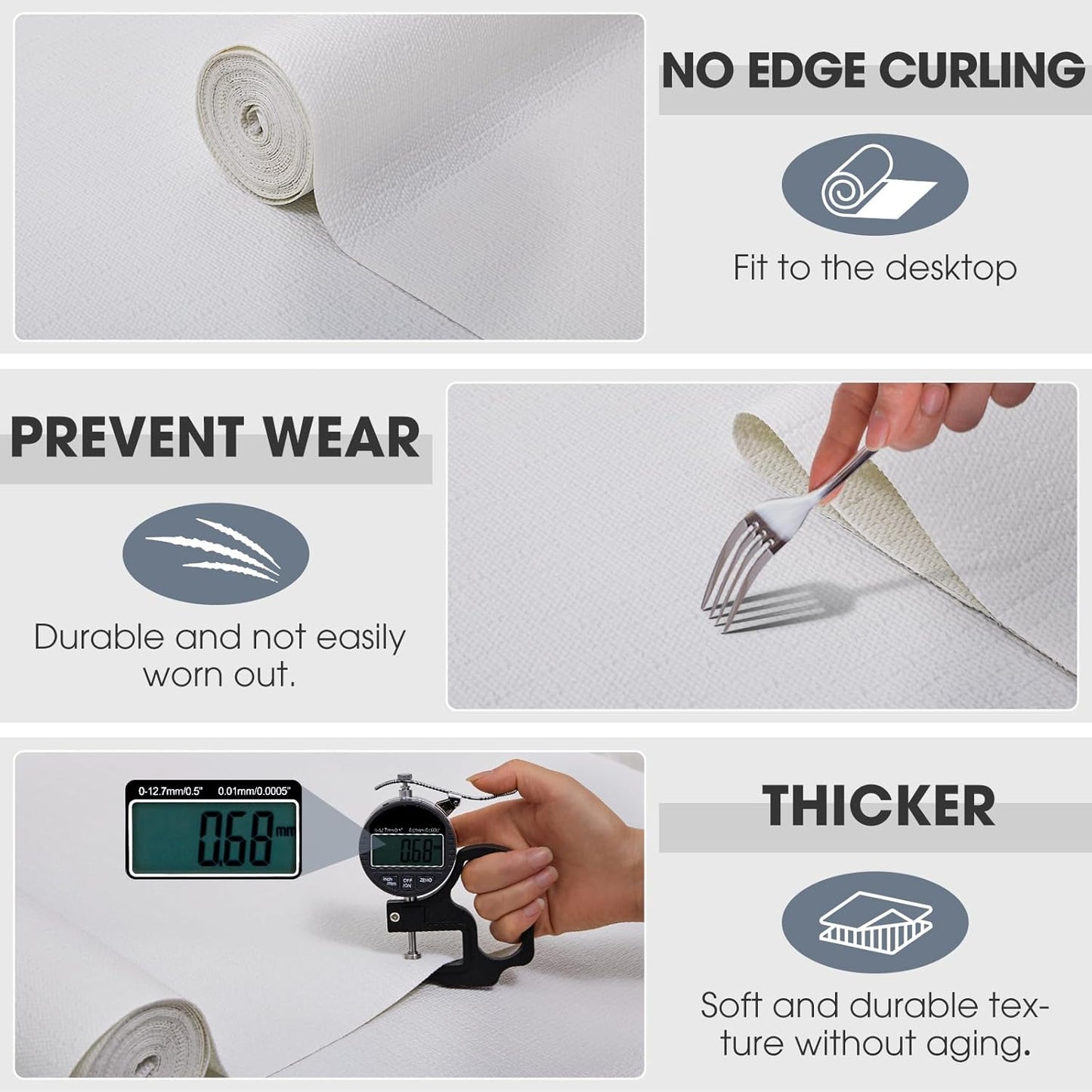 Drawer and Shelf Liner, Non-Slip Kitchen Cabinet Liners Non-Adhesive T