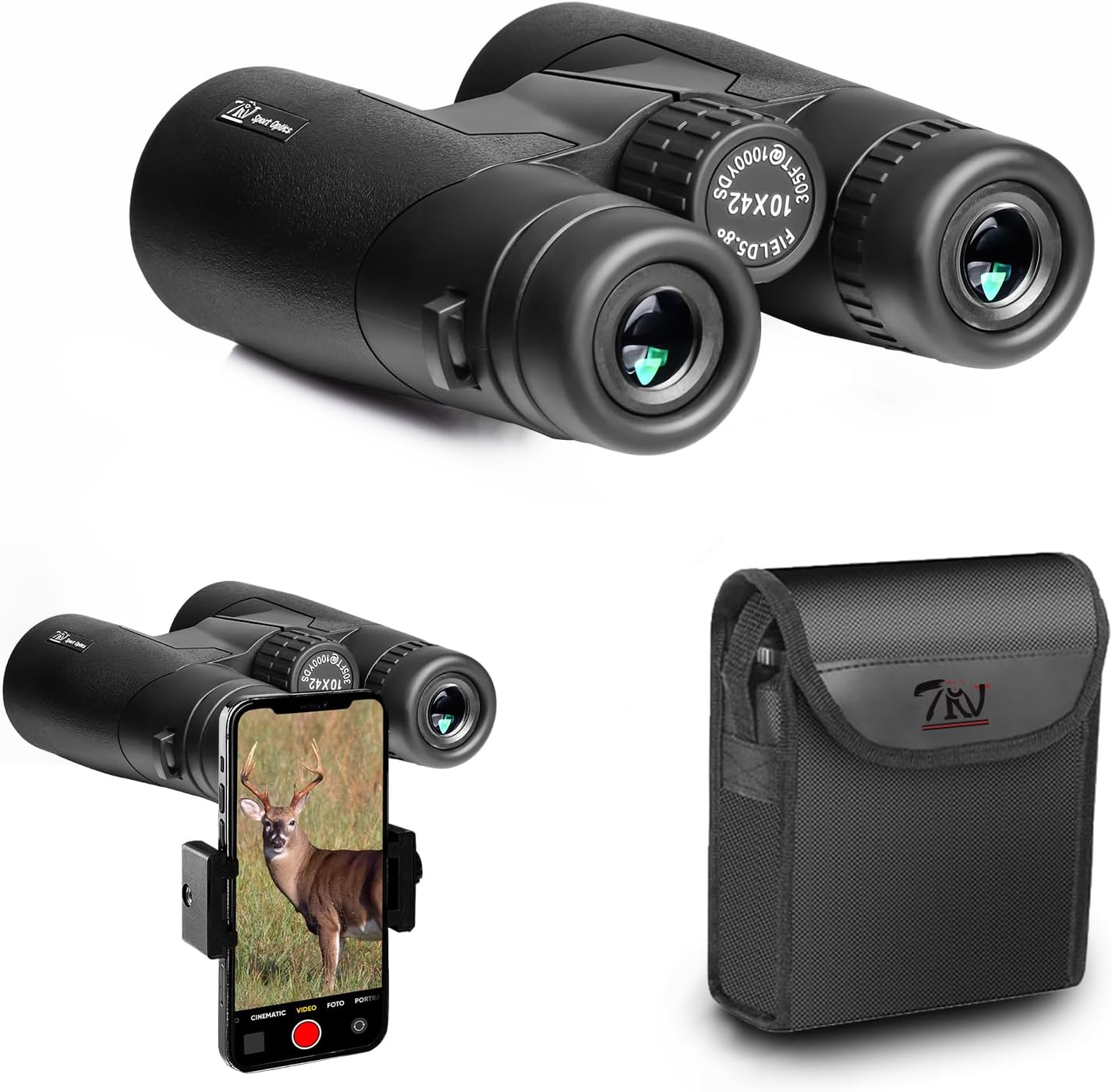 High Power 10x42 Binoculars for Adults with Bak7 Prism & BMC Coating - Binoculars for Birdwatching, Hiking, Concerts