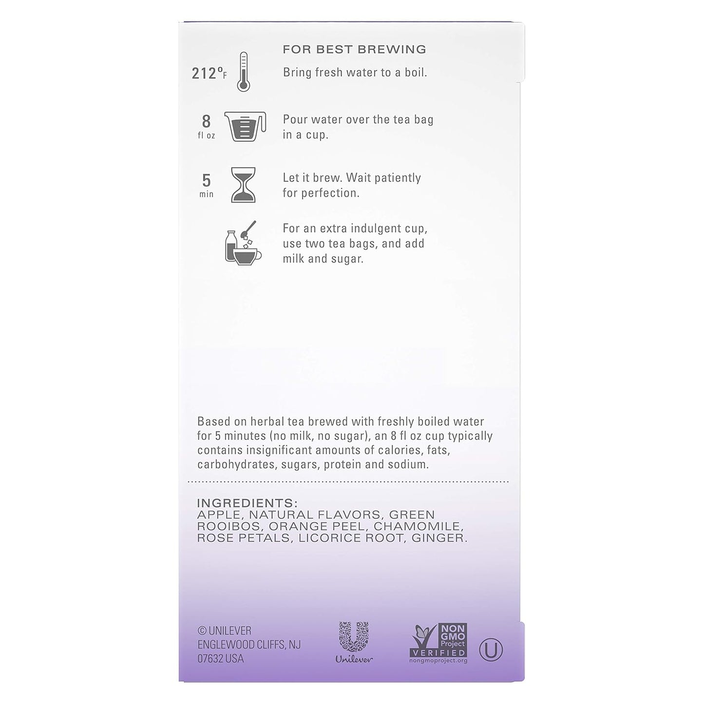 TAZO Glazed Lemon Loaf Dessert Delights Herbal Tea Bags, Caffeine Free, 15 Total Tea Bags