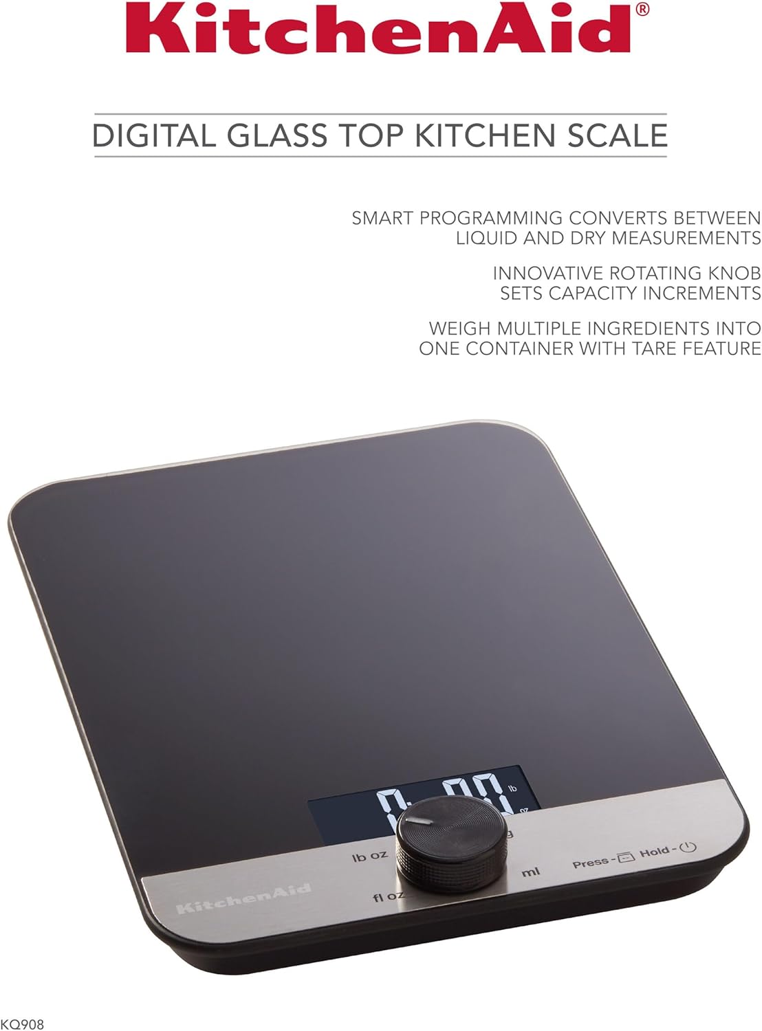 KitchenAid KQ908 Glass Surface 11 Pound Capacity Digital Kitchen and F