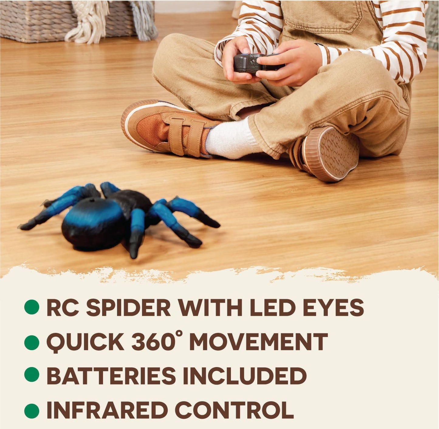 Terra by Battat – Remote Control Tarantula for Kids with LED Eyes – Re
