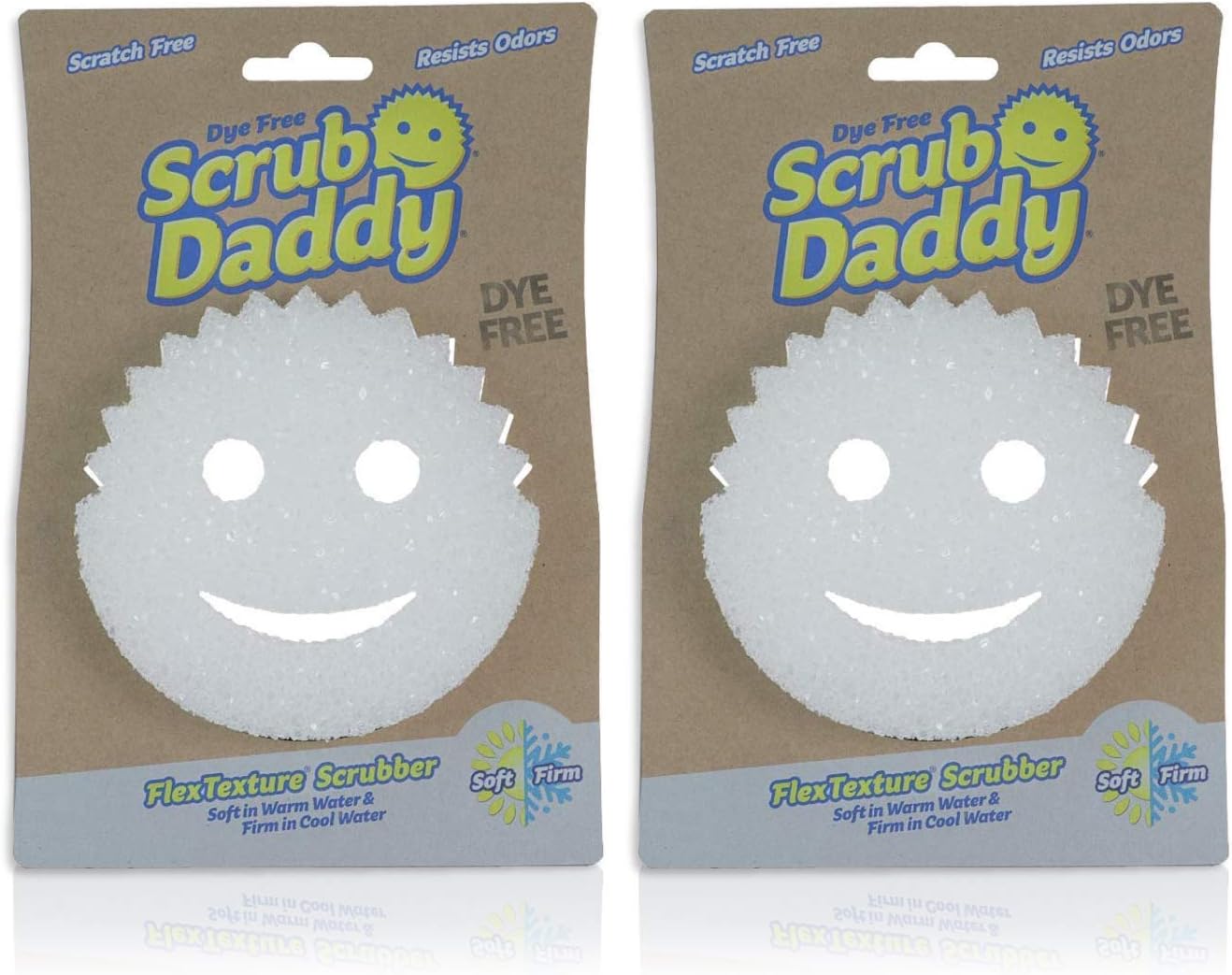 Scrub Daddy Sponge - Dye Free - Scratch-Free Scrubber for Dishes and H