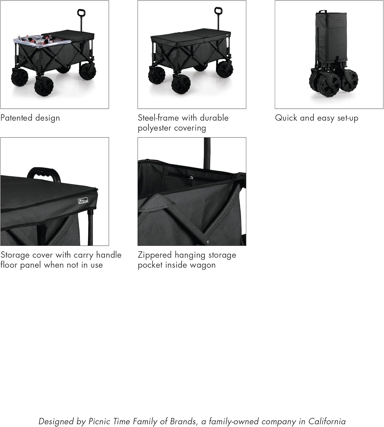 PICNIC TIME NFL Adventure Wagon Elite All-Terrain Portable Utility Wag