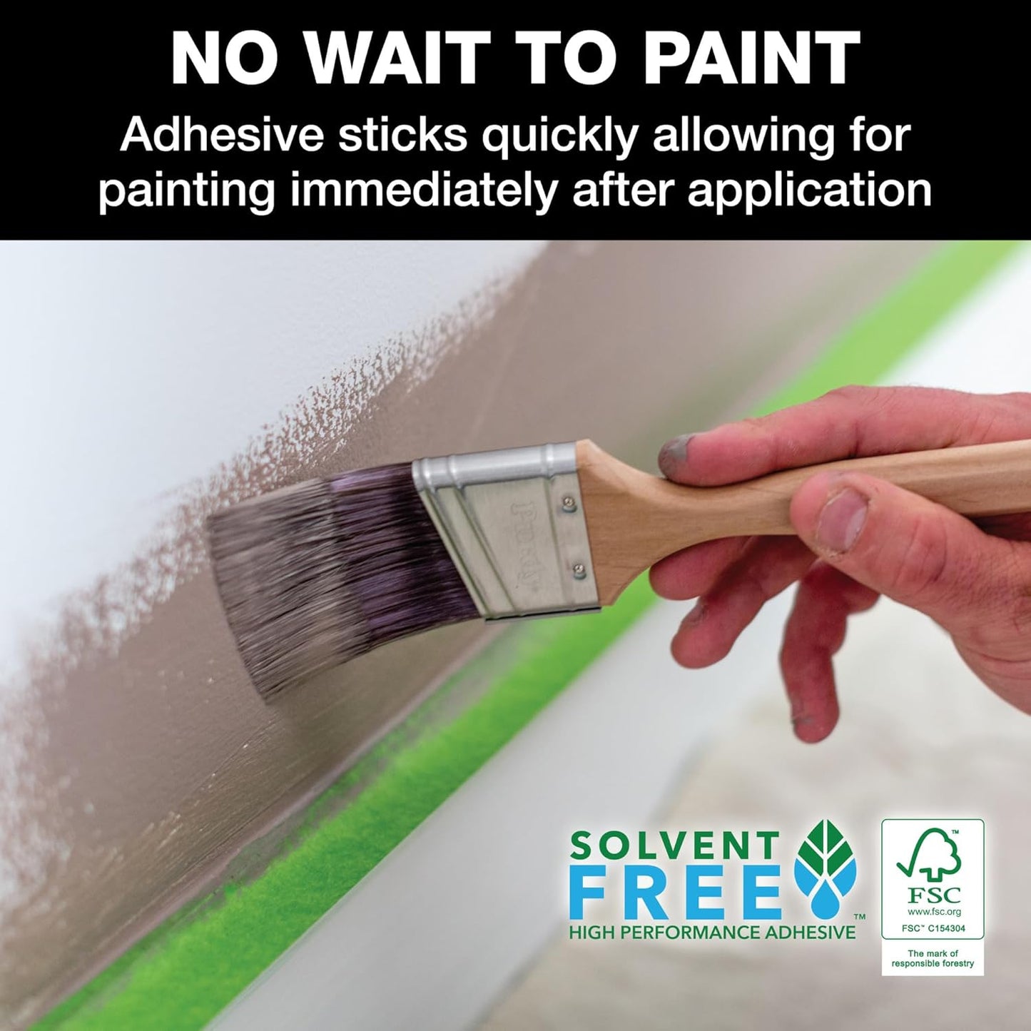 FrogTape Multi-Surface Painters Tape with PAINTBLOCK, 1 Inch Wide (0.94 In. x 60 Yds), Medium Adhesion, Green, 1 Roll (1358463)