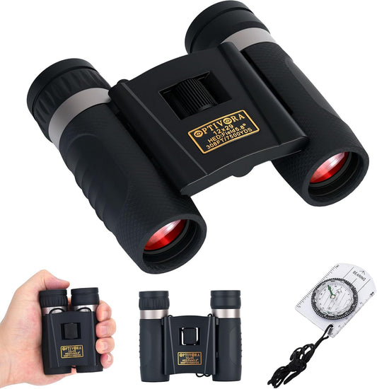 12×29 Compact Binoculars for Adults High Powered Small Size and Portab