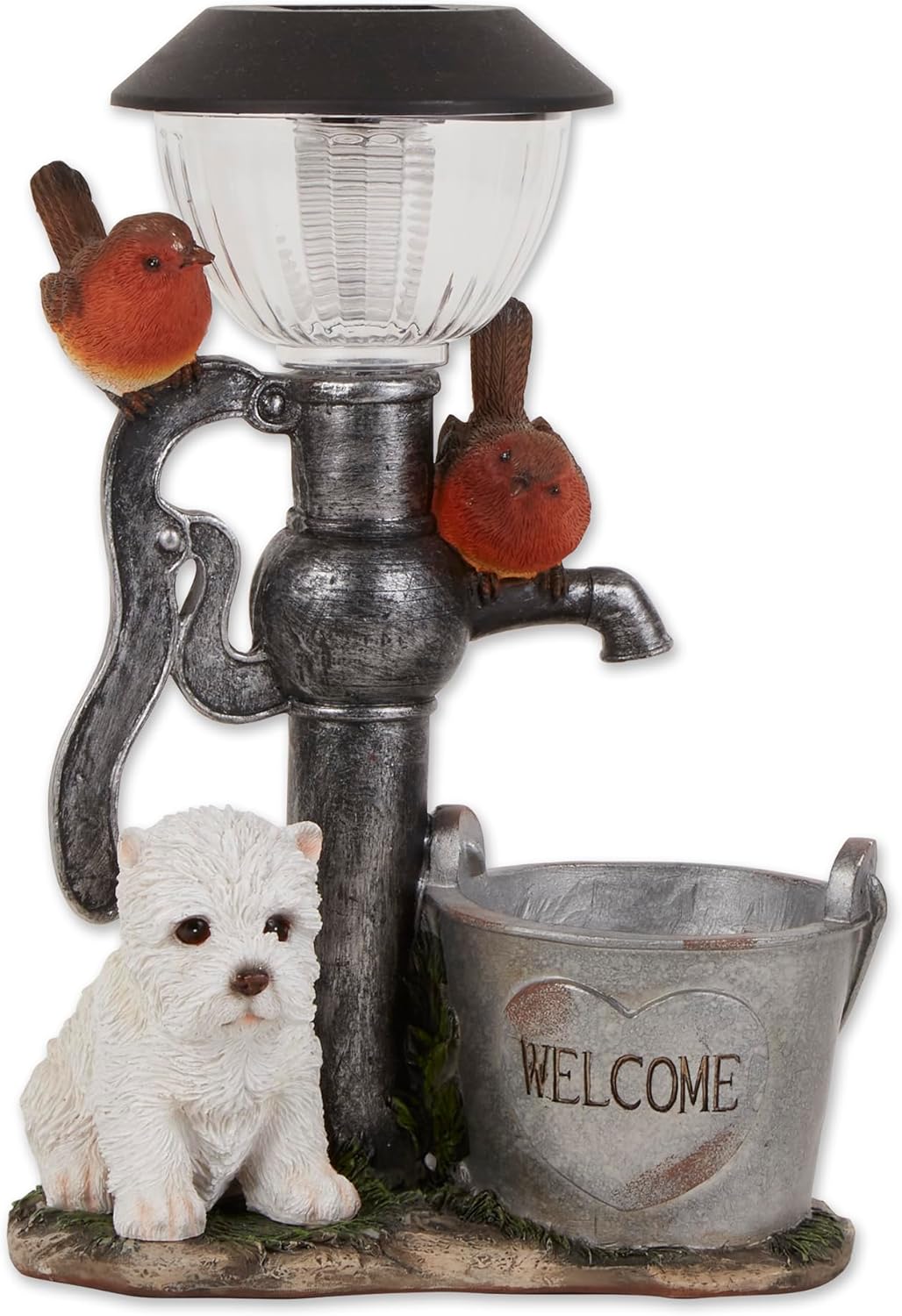 Zingz & Thingz Day & Night Garden Décor Solar Statue Figurine, 8.5x4.5