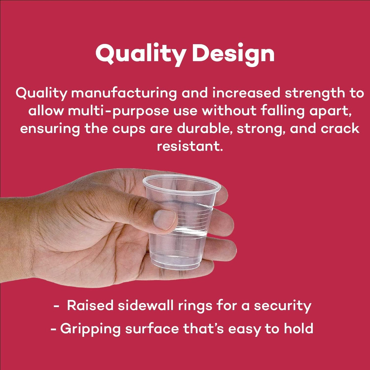 Dealmed Professional 3 oz. Disposable Plastic Cups - 100% Recyclable for Healthcare, Dental, Veterinary & Food Service Use (Pack of 100)