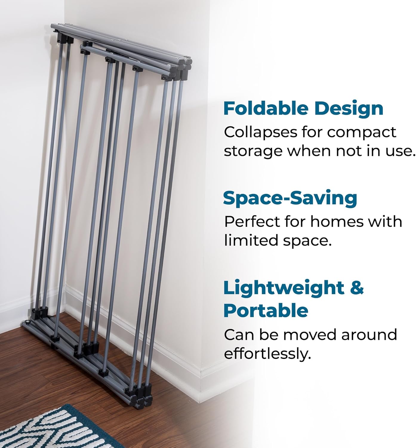 Honey-Can-Do Collapsible Laundry Drying Rack, Sturdy Steel, Foldable & Portable Clothes Drying Rack, Space-Saving Design, Indoor & Outdoor Drying, Ideal for Laundry Room 50lb Capacity, Silver