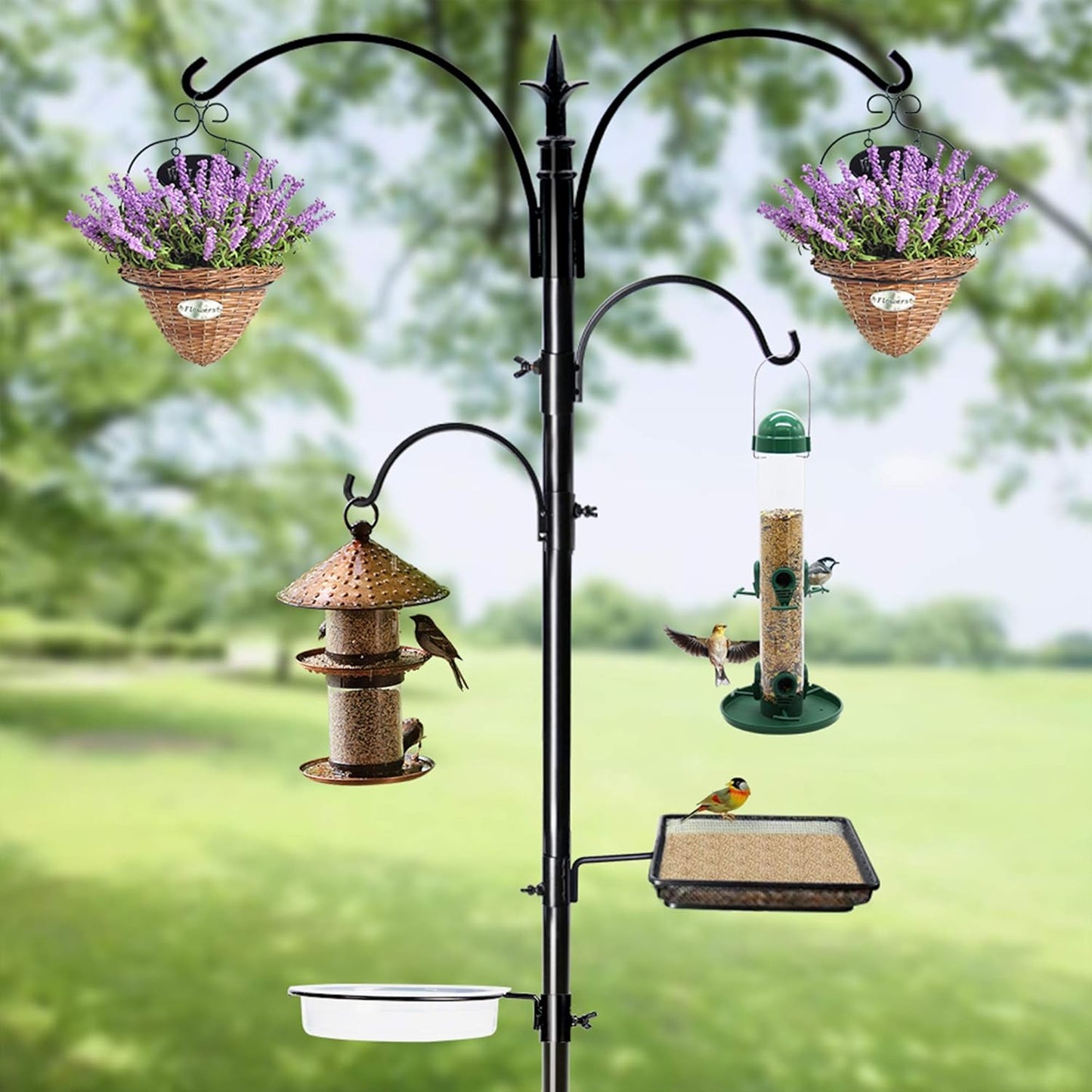 yosager 91" x 23" Premium Bird Feeding Station Kit, Bird Feeder Pole W